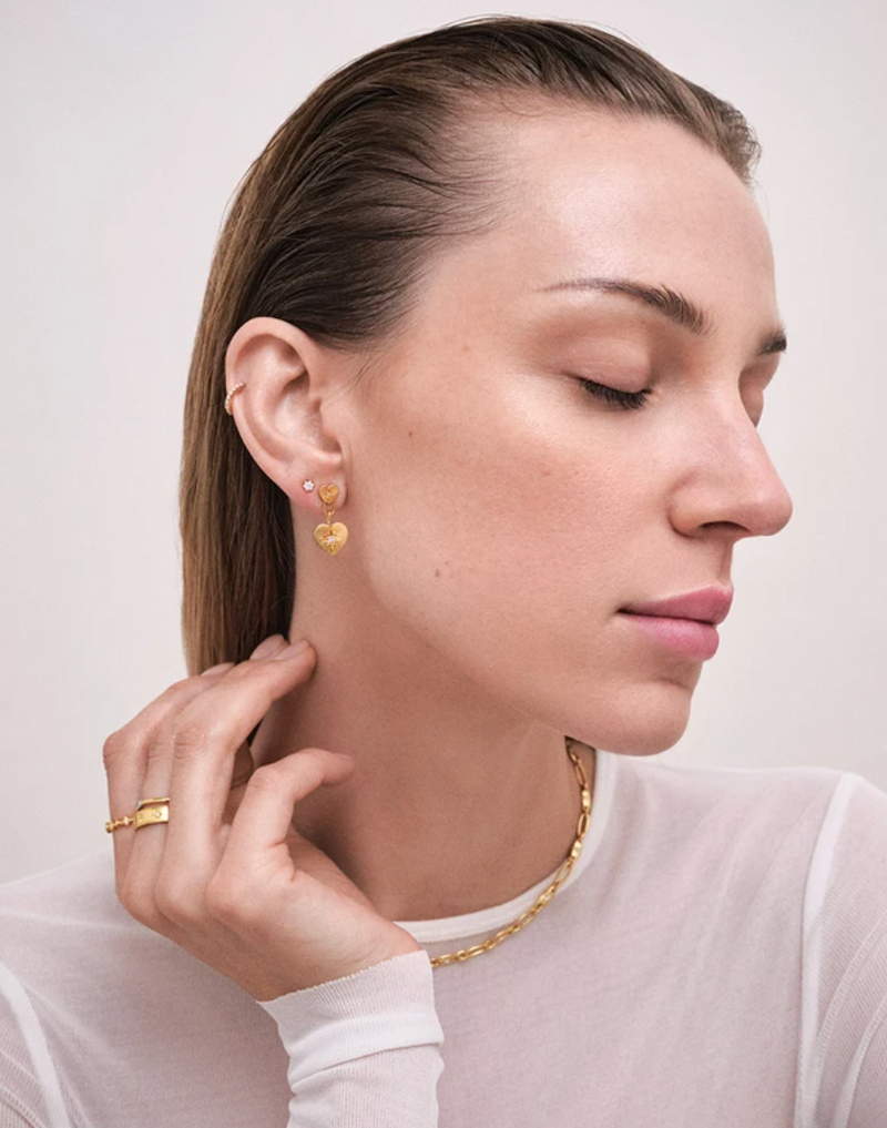 Astley Clarke Biography Double Heart Drop Earrings