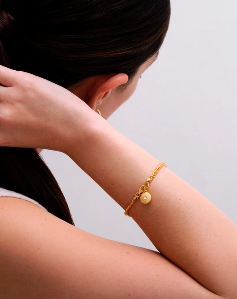 Astley Clarke Gold Biography Locket Bracelet