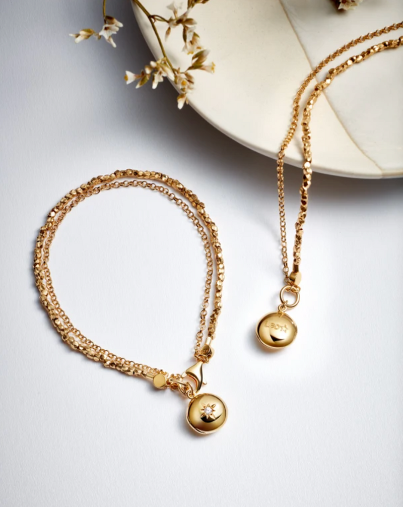 Astley Clarke Gold Biography Locket Bracelet