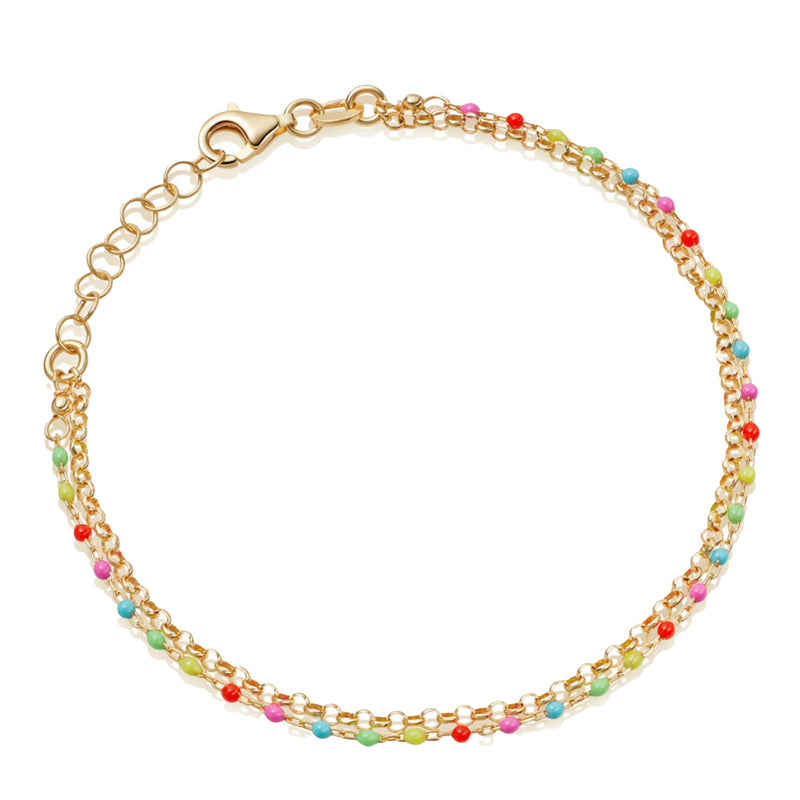 Astley Clarke Gold Biography Neon Enamel Bracelet