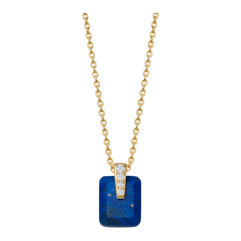 Astley Clarke Gold Deco Lapis Pendant
