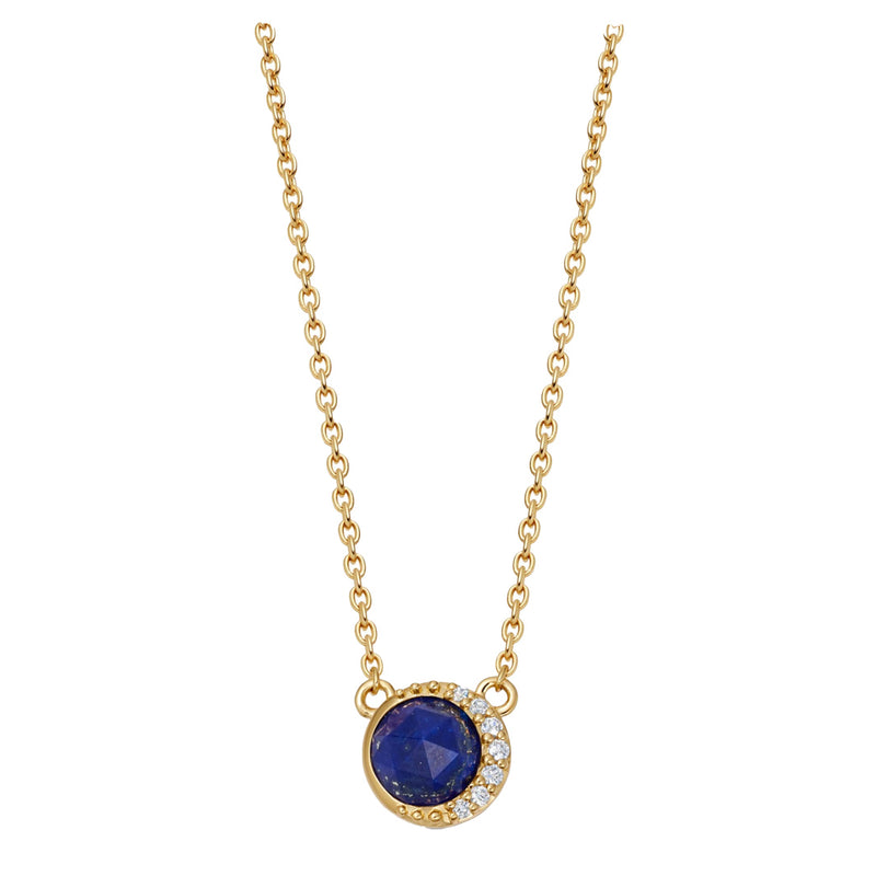 Astley Clarke Gold Luna Lapis Pendant