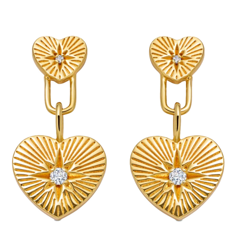 Astley Clarke Biography Double Heart Drop Earrings