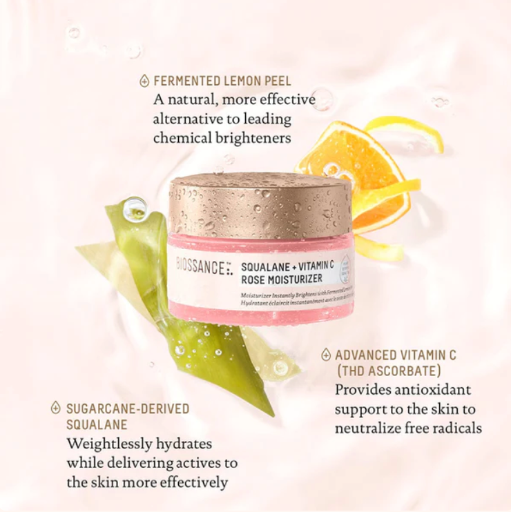 Biossance Squalane + Vitamin C Rose Moisturizer 50ml