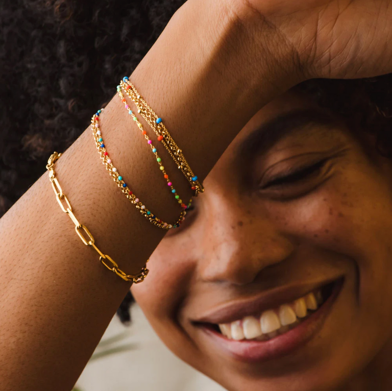 Astley Clarke Gold Biography Neon Enamel Bracelet