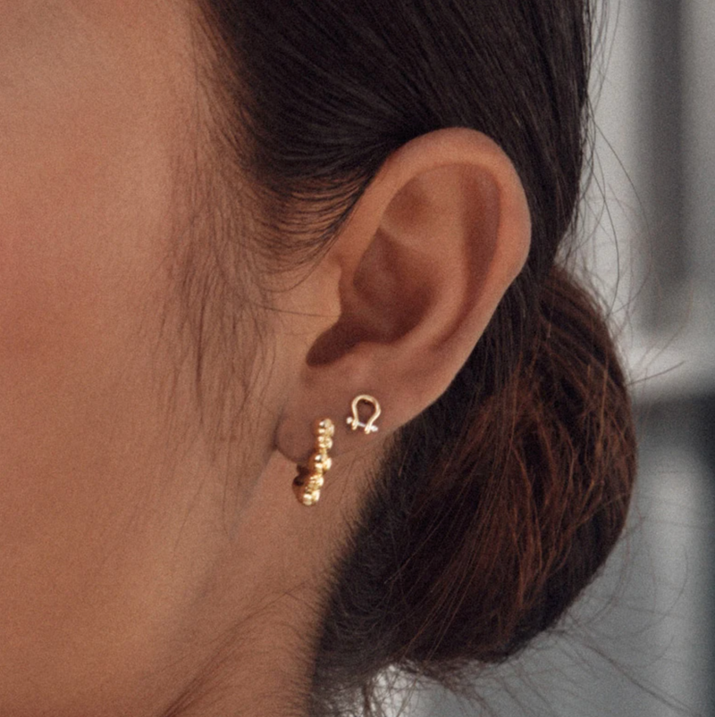 Astley Clarke Gold Aurora Atom Hoop Earrings