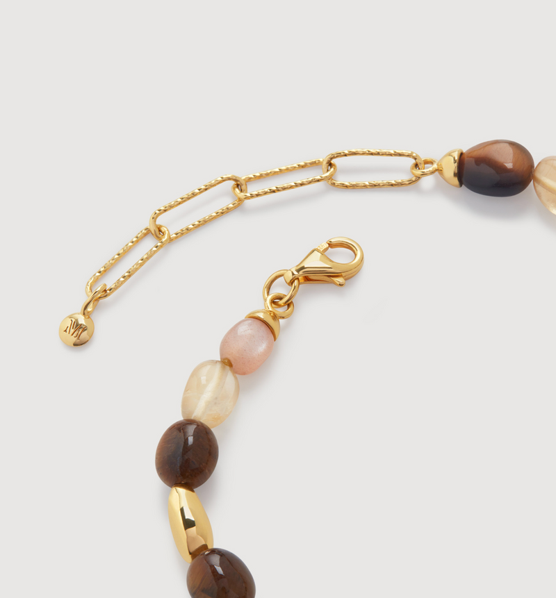 Monica Vinader Rio Neutral Gemstone Beaded Bracelet