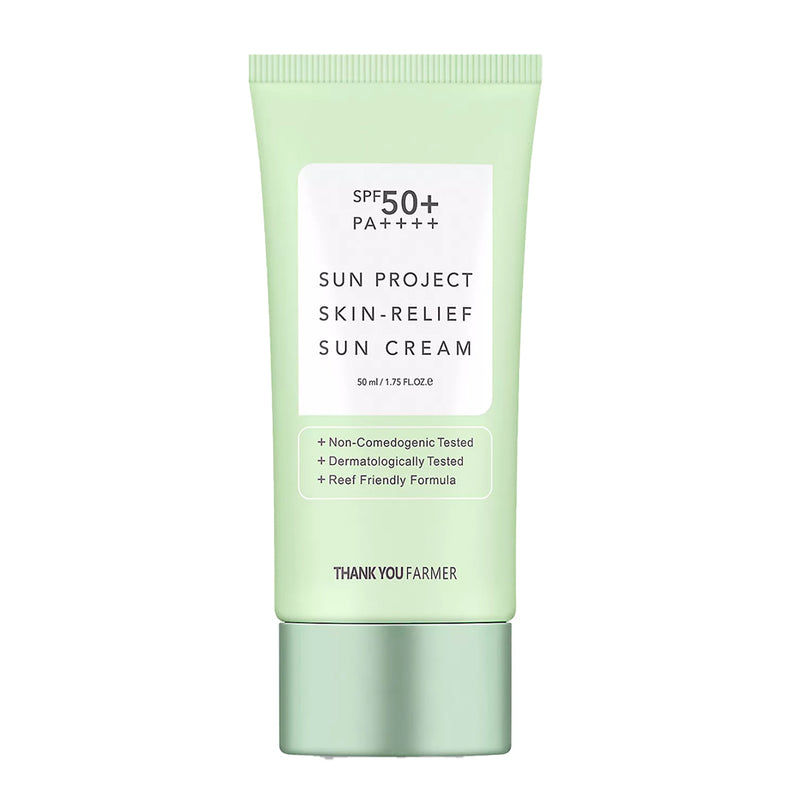 Best Korean Sunscreen - Thank You Farmer Sun Project Skin Relief Sun Cream