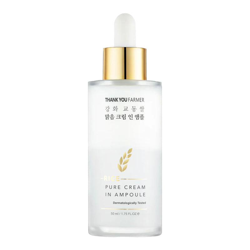 Korean face treatment - Thank You Farmer Rice Pure Cream in Ampoule