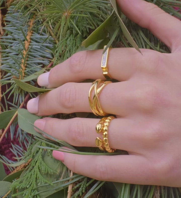 Monica Vinader Nura Cross Over Ring
