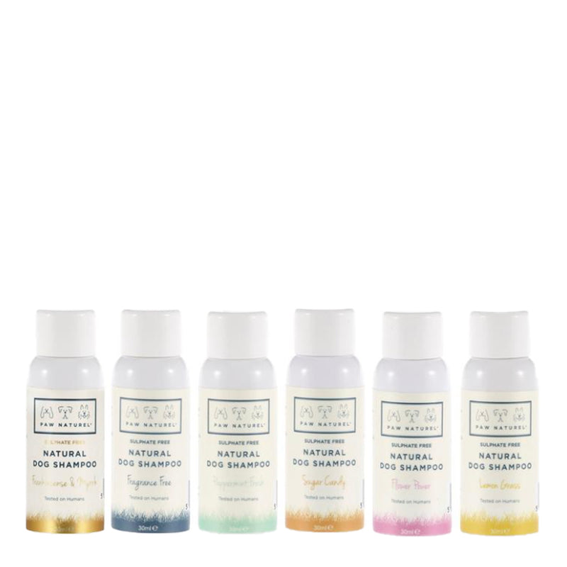 Paw Naturel Mini Trial Pack of 6 Natural Dog Shampoo samples