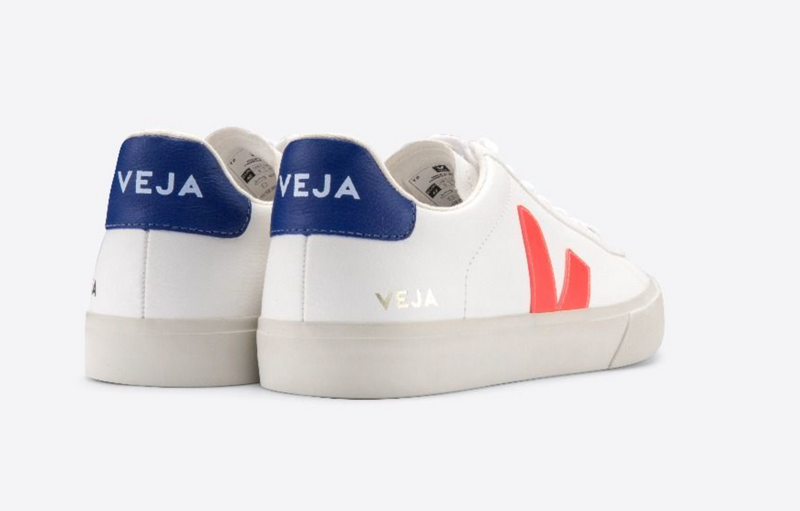Veja Women's Campo ChromeFree White Orange Fluo Cobalt artiste Basic